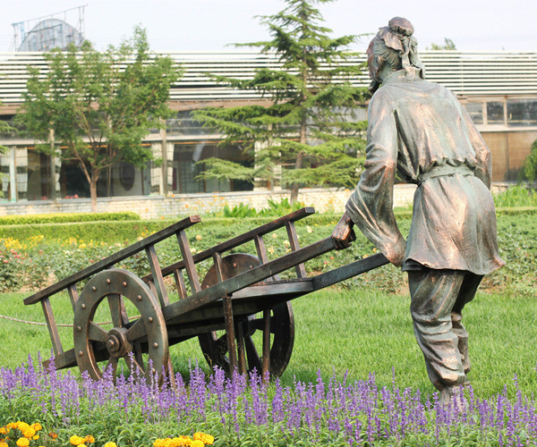 農夫 - 鍛銅雕塑