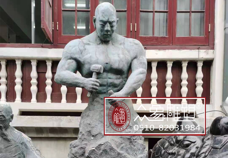 玻璃鋼仿銅藝術(shù)人物雕塑